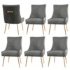 CHUN YI Adjustable height for Durable Chrome Stool Legs Armrests to lean on Ergonomic Design with High Density Foam Cushions Dining Chairs(2,Gree