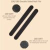 Stadux 12 PCs Professional Nail Files Double Sided Emery Boards 100180 Grit Fingernail Files for NaturalFalse Nails Nail Styling Set for Home and
