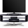 MDA Designs Orbit 1100BB Gloss Black TV Stand with Gloss Black Elliptic Sides for Flat Screen TVs up to 55