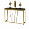 FUFU Side Tables Sofa Console TableGold Faux Marble Sofa Entry Table Metal Frame Accent Narrow Foyer Hall Table for Home Entryway Living Room 311