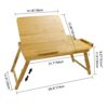 SMIBUY Bamboo Laptop Bed Desk, Breakfast Serving Tray, Notebook Computer Stand (Natural)