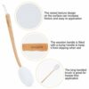MAQUITA Back Cream Applicator 2 in 1 Body Brush Long Range Handle with 3 Pads Back Brush Convenient for SelfApplication Portable Travel Back Scru