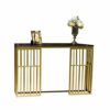 OUPAI Entryway Sofa Table Console Table Entryway Hallway Table Behind Coach Sofa Slim Entry Table with Marble Modern Look Gold Metal Frame Organi