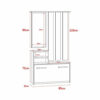 Julie Hall Tree with Shoe Cabinet Wall Panel Shelf  Mirror Matte Sonoma Oak