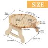 POHOVE Sofa Armrest Clip Tray Table Clip On Tray Sofa Table for Wide Couches Couch Arm Tray Table Wooden Sofa Arm Tray Table with Phone Holder fo