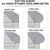 Amusingtao Armrest Covers Sofa Set of 2 Stretch Armchair Couch Anti-Slip Waterproof Furniture Protector Slipcovers for Armrest Chair Covers (Wine