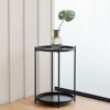 NXYJD Sofa Side Table Living Room Iron Corner Table Bedside Small Round Table Color  Blue