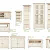 Hobart Ivory Rustic Oak Top Nest of TablesSolid Oak Top Set of 3 Nesting TablesLiving Room Furniture