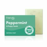 Friendly Soap Handmade Natural Peppermint  Poppyseed Soap  Refreshing Uplifting Exfoliating 95g