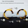 Earring Backs for Studs 200pcs Earring Back Soft Clear Ear Safety Back Pads Backstops Bullet Clutch Stopper Replacement for Fish Hook Earring Stu