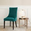 Velvet Wingback Side Chair Cover，Stretch Dining Chair Cover Slipcover Washable Armchair Protector,Seat Cover For Dining Room Banquet Home Wedding