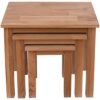 AERATI Nest of Tables Set of 3 Nesting Coffee Tables OAK Side End Lamp Tables for Living Room Natural