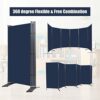 YASRKML 6 Panel Room Divider Room Dividers and Folding Privacy Screens for Office Partition Room Separators Freestanding Room Divider Screen Fabr