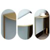 BZZK Marble Console Table 50cm 60cm Height Slim Cshaped Sofa Table Living Room Hotel Side Table Space Saving Coffee TableSize40  20  50CMColorWhi