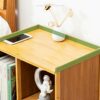 BAIHAO Home Side Table Bedroom Bedside Table Sofa Side Cabinet Square Table Small Coffee Table Corner Table Mini Living Room Shelf with Storage D