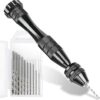 Pin Vise for Resin Casting Molds, LEOBRO Steel Hand Drill, Resin Drill with 10 PCS Drill Bit, Precision Hand Drill Tools for Epoxy Resin Arts Cra