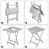 WOLTU Aluminium Folding Table Camping Table Balcony Table Garden Table Foldable Aluminium 50.5 x 47 x 59.5 cm (L x W x H) Side Table for Garden,