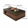 WuJiPeng Living Room Marble Coffee Table With Storage Drawers Large Wooden Rectangular Sofa End Tea Table For Office Waiting Reception Home Furni