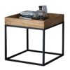 Round Coffee Table Coffee Table Rustic Wood Square Coffee Table for Living Room Side Table with Strong Metal Frame for Living Room Dining Room Co