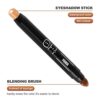 BTremary 3PCS Glitter Eyeshadow Stick Sets Matte and Shimmer Eye Brightener Stick Cream Eyeshadow Pencil Crayon Long Lasting Waterproof Eye Shado