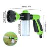 Garden Hose Spray Gun, Adjustable Foam Spray Gun with Soap Dispenser, 8 Patterns High-Pressure Sprayer with Reservoir for Lawn/Garden Watering Ca