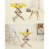 HZF Square Living Room Sofa Table Side Table Bay Window Balcony Simple Folding Lift Coffee Table Tea Dining Table Dualuse Small End TableColorGre