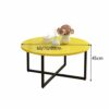 CJXin Living Room Coffee Table Wooden Stable Round Table Sofa Side Table The Mall Corridor Negotiating Table Single Layer Coffee Table Save Space