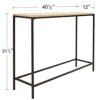 xuejuanshop end tables Narrow Console Table 40.5 Industrial Hallway Tables for Living Room Entryway scratchresistant metal frame Narrow Sofa Tabl