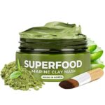 Korean Clay Mask for Skin Care  100 Vegan  Clay Face Mask with Avocado  Green Tea  Dead Sea Body Mud Mask Face Masks Beauty  Dermatologically Tes