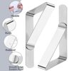 PAXCOO Table Cloth Clips, 30 Pieces Stainless Steel Table Cover Clamps for Indoor & Outdoor Tables Use, Adjustable Table Cloth Holders for Picnic