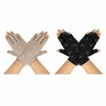 MaoXinTek UV Protection Driving Gloves Women Thin Fingerless Sunblock Gloves Short and Noslip Special for Girl Lady Summer Outdoor Cycling Fishin
