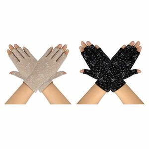 MaoXinTek UV Protection Driving Gloves Women Thin Fingerless Sunblock Gloves Short and Noslip Special for Girl Lady Summer Outdoor Cycling Fishin
