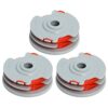 Poweka FLY021 Strimmer Spool Compatible with Flymo 513937190 Grass Strimmer, Double Autofeed Spool and Line Pack of 3