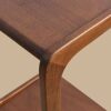 BAPYZ Fashion Leisure Solid Wood Sofa Side Table with Wheels Bedside Table Living Room Furniture Snack Table Bedroom Bedside Table