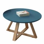 End Tables Coffee Table Mini Table Living Room Corner Bedroom Round Table Window Sill Floor Table Computer Desk Color  Blue Size  60cm45cm