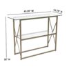 Golden Console Table Solid Wood Easy To Install Very Narrow Console Table Against The Wall Simple Console Tables For HallwaySize90  20  80CM