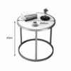 XWZJY Creative SideCoffeeDiningLampEnd Table for Balcony Living RoomRound MDF TopMetal Legs60 x 43 cm  x H