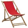 HOUKAI Bamboos and Canvas Patio Chair Adjustable Fishing Picnic Chair Outdoor Furniture Color  D Size  One size