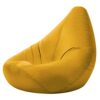 Bean Bag Bazaar High Back Chair and Footstool Combo 65cm x 87cm  Indoor Outdoor Water Resistant BeanBag Grey