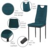 Secenart  OCTANGAL FOUR FOLDING TABLE STYLISH DESIGN COFFEE TABLEDURABLE MATERIALS 4 PIECES