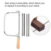 Coping Saw with 5 Saw Blade, Multi Purpose Adjustable Handsaws Hand Garden Tool Metal String Cutter Saw with Wood Handle for Wood Woodworking