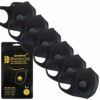 SponDuct Black Elastic Foam Sponge Face Mask Pack of 6 masks Washable  Reusable Breathable Mouth  Nose Cover with Exhalation Valve