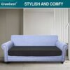 Granbest Premium Water-Repellent Sofa Seat Cushion Covers High Stretch Jacquard Fabric Couch Seat Slipcover Protector for 3 seater sofa (3 seater