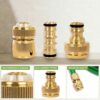 BLOSTM Brass Garden Hose Connector 6 Pack - Rustproof Hose Fittings & Connectors Set with 2x Double Male Connector, 2x Hose ½” End Quick Connect,
