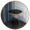Artiz Round Creative Table Marble End Tables Light Luxury Marble Side Table Small Coffee Table Doublelayer Storage Simple Bedside Table Nightstan