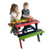 Relsy Kids Picnic Bench With Adjustable Umbrella And Table Set To Make Your Lawn Beautiful With Colourful Children Garden Furniture