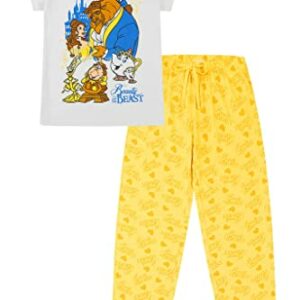 Disney Beauty and The Beast Ladies Long Cotton Pyjama Set