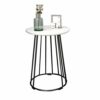 DGHJK Furniture Coffee Table Coffee Table Round Marble Side Table Bedside Table Corner Table Living Room Bedroom Furniture18.5x24.4 color  White