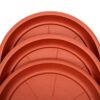 Round Plastic Planter Base Trays, 8-Pack of Terra Cotta Coloured Drainage Saucer, 30.5 cm Each