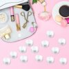 AMANMAN 100 Pcs Sample Pots Travel Cosmetic Jar 3ml3g Small Plastic Containers Empty Clear Tin Bottles with Lids Labels Spatula Makeup Accessorie